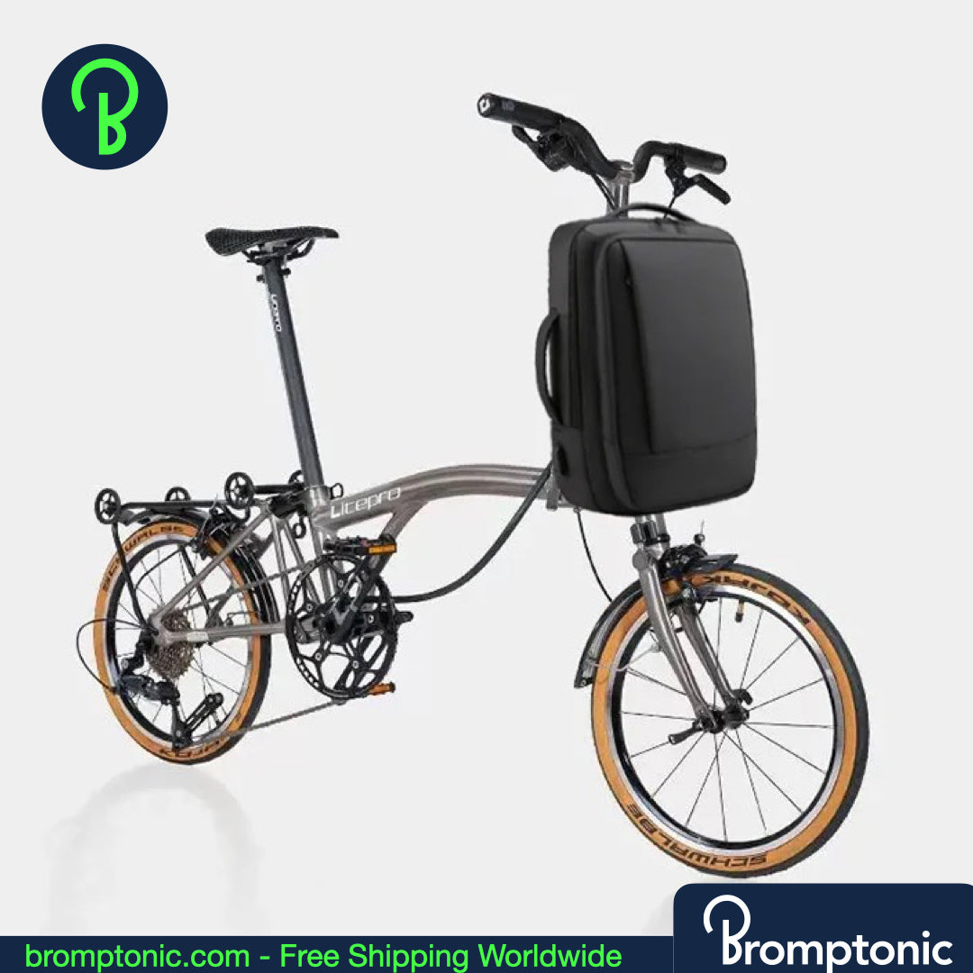 Brompton Business Backpack - erweiterbare Pendlertasche mit Gepäckträgerblockhalterung (A/C/G/P/T Line)
