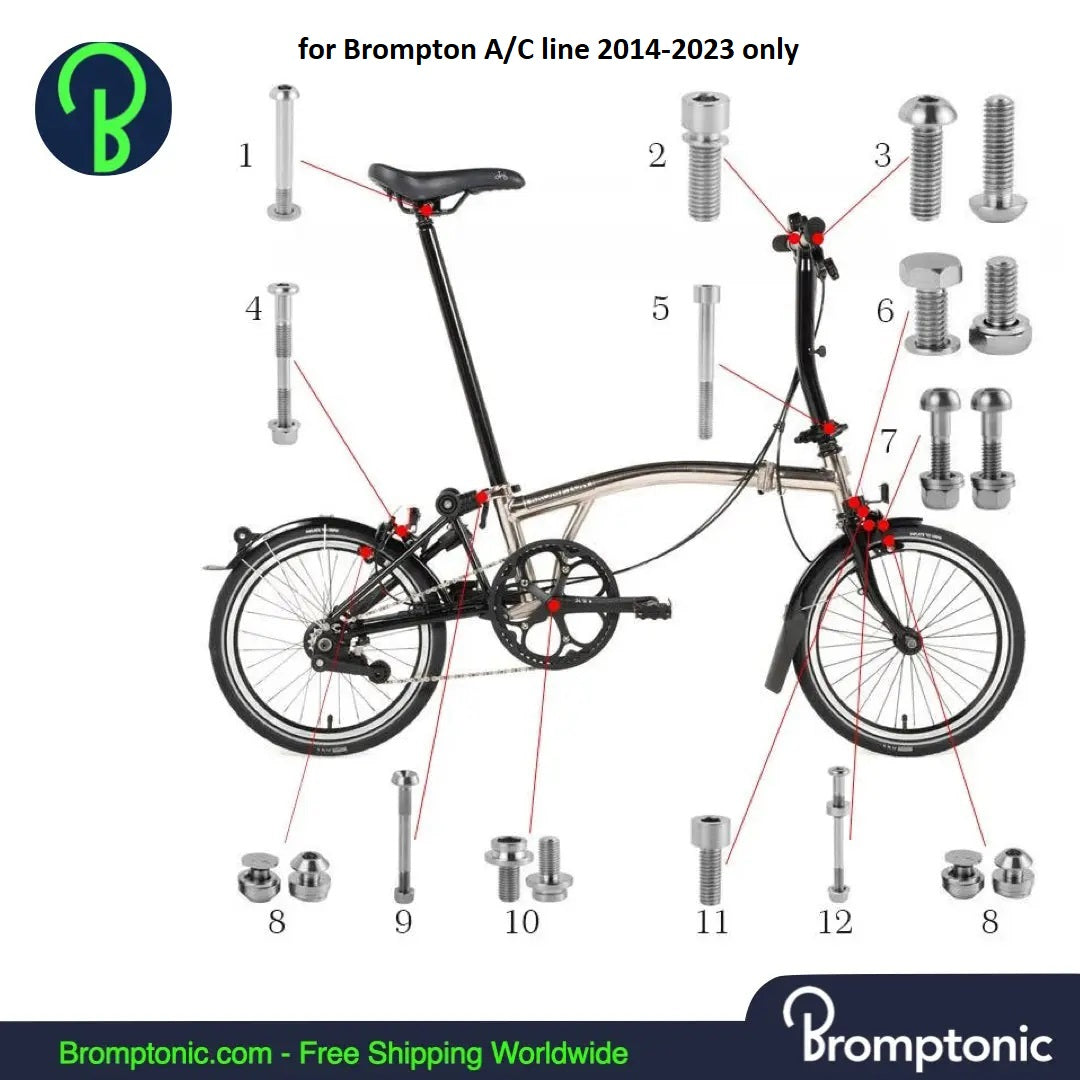 Titan Schrauben Set für Brompton