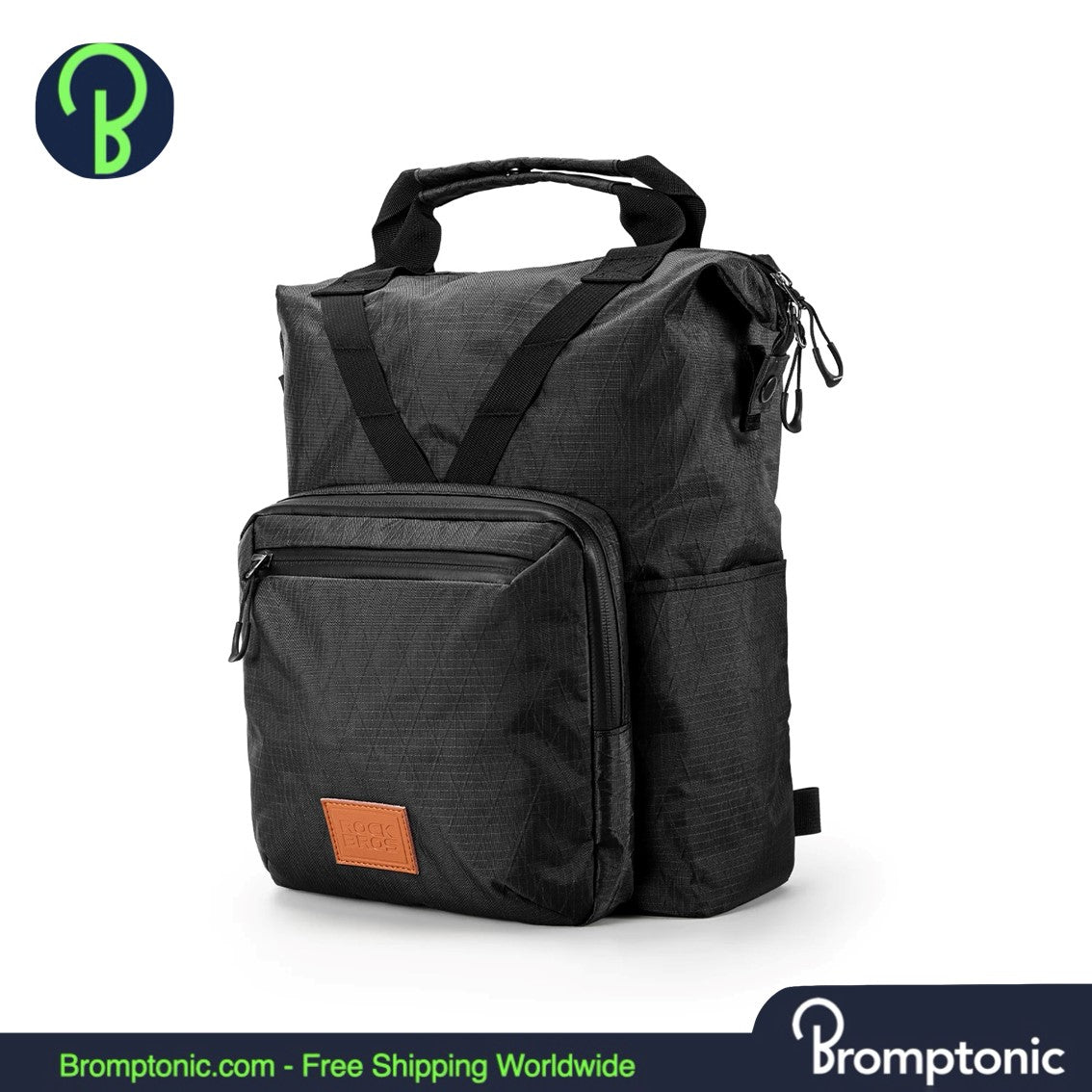 Brompton Faltrad-Rucksack 11.5L - Multifunktionale Reißverschlusstasche