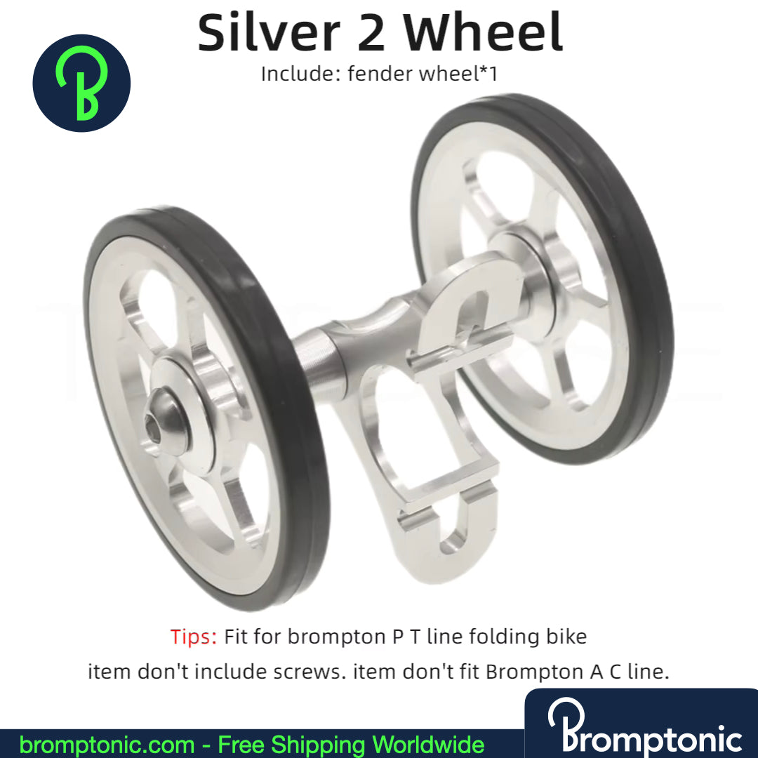 Brompton Schutzblech Easywheel - Doppel-CNC-Rad für P Line & T Line (mit Schutzblech)