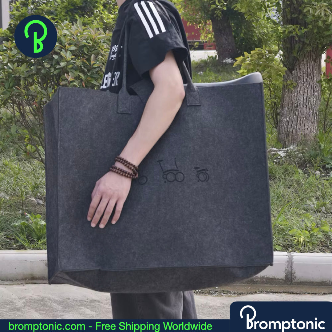 Brompton Carry & Storage Tote Bag – Felt Transport Bag for Folded Brompton